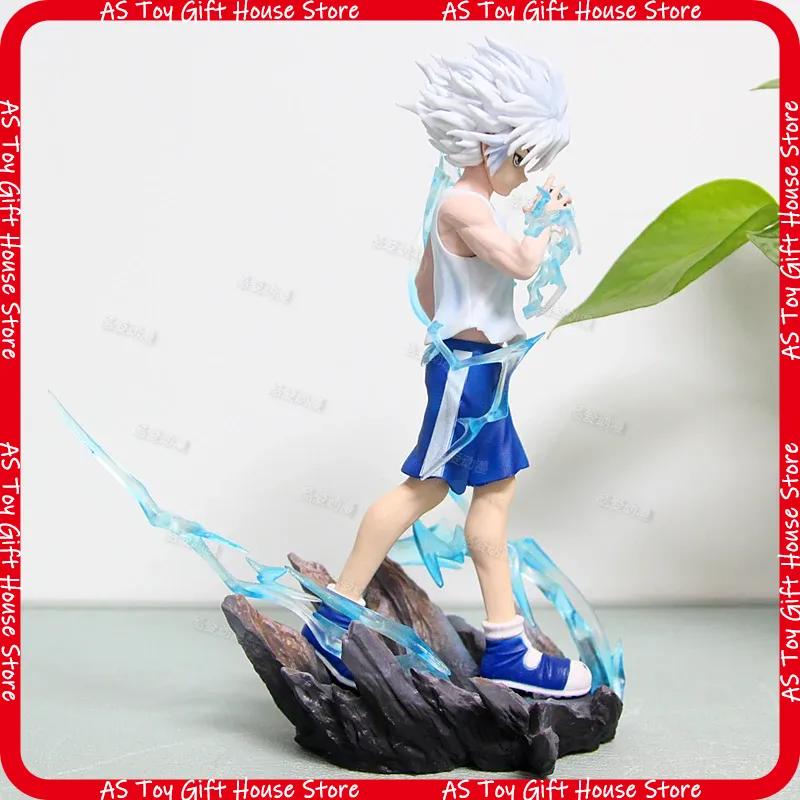 Pg Qi Золдик Киллуа Фигурка Действия Hunter X Hunter Аниме ПВХ Модель Статуэтка Коллекционный Орнамент 22 см Подарки Для Поклонников Аниме