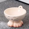 Cute Pet High Foot Bowl Ceramic Cats Drinking Feeder Dog Food Feeding Basin  Water Container
