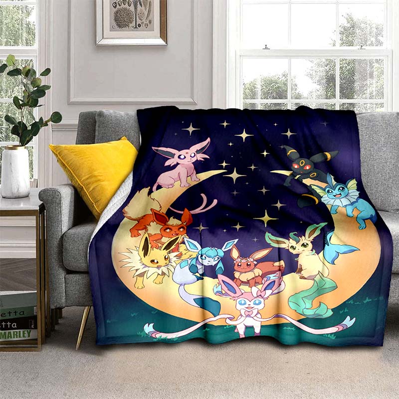 This New 2026 Pokémon Cartoon Blanket Is Warm, Soft, and Suitable for All Seasons, Perfect for Home, Travel, and Picnics.