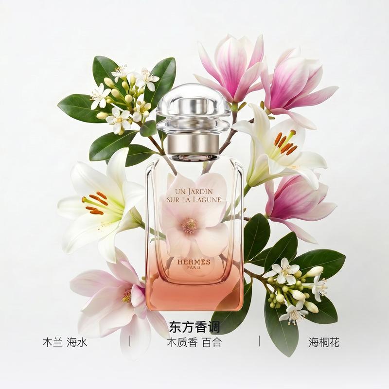 Hermes Lagoon Garden Парфюм Восточный Цветочный Туалетная Вода EDT Магнолия Морская Лилия 1096829 1096829-50мл