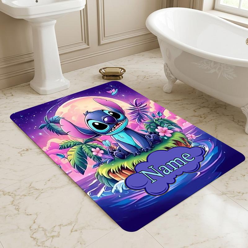 Personalized Name Ohana Christmas Living Room Non-Slip Area Rug Soft Carpet for Bedroom Kids Playroom Sofa Office Home Decor Doormat