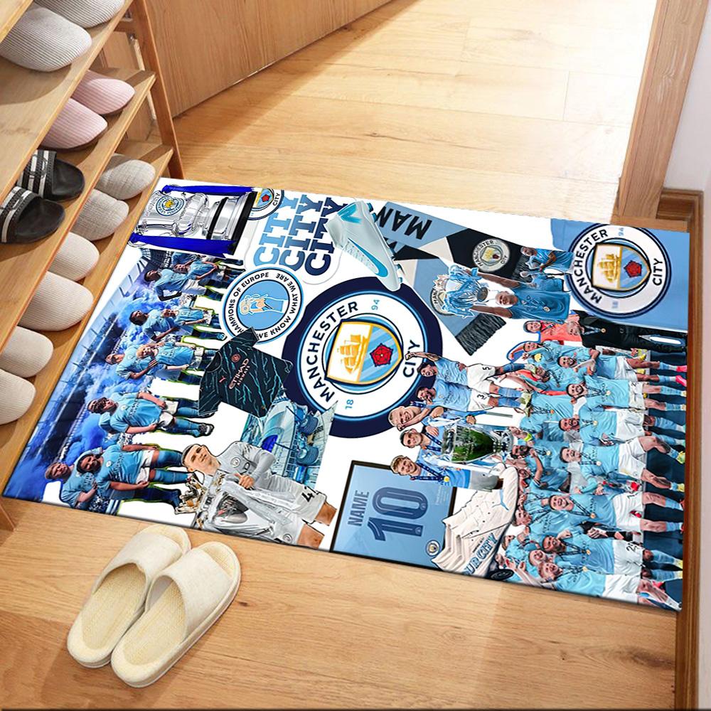 Manchester City Area Rug Design For Kitchen Balcony Entryway Bedrooms Antislip Rug Anime Office Decor Perfect Birthdaychristmas Gift Idea
