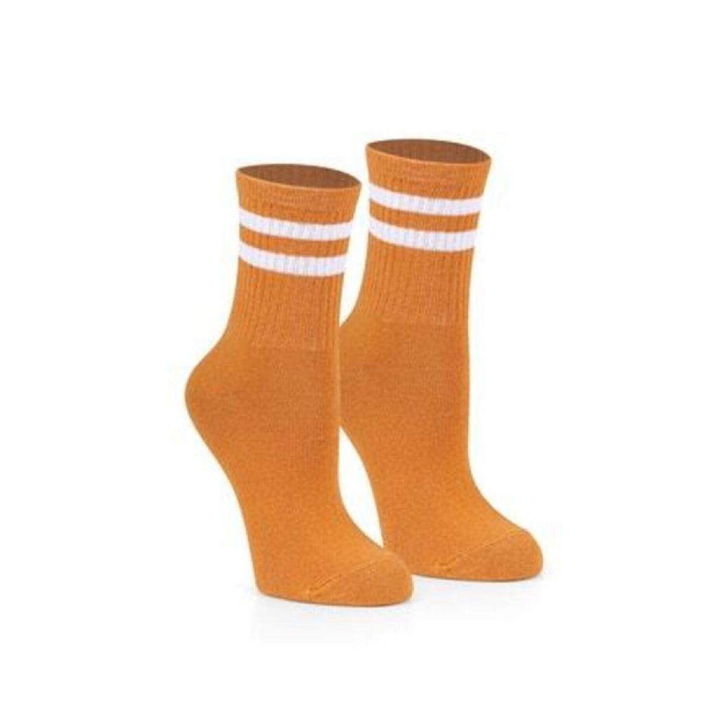 Женские теннисные носки для колледжа из 6 пар разноцветных полосатых носков