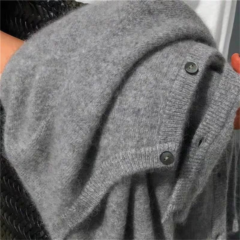 Однотонный трикотажный женский кардиган корейский однобортный с длинным рукавом женский круглый вырез универсальный кардиган верхняя одежда