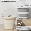Foldable Bucket Folding Water Bucket Plastic Travel Bucket with Handle Outdoor Camping Household Supplies
