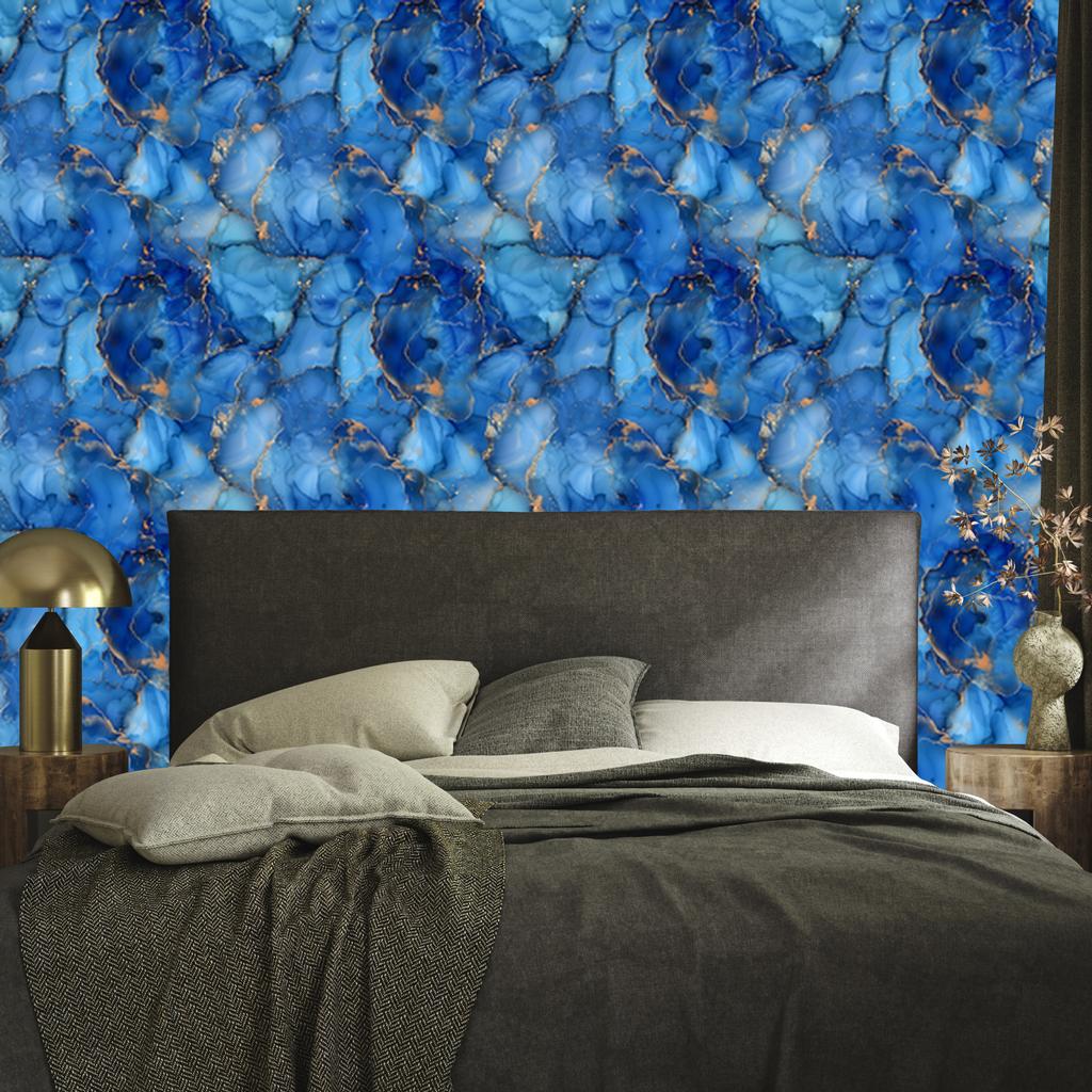Wallpaper Ink blue, azure, navy blue and gray 50x1000