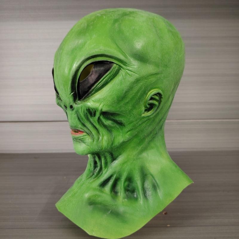 Alien Latex Mask Headgear, Halloween Horror and Funny Holiday Costume, Cosplay, Escape Room, Haunted House