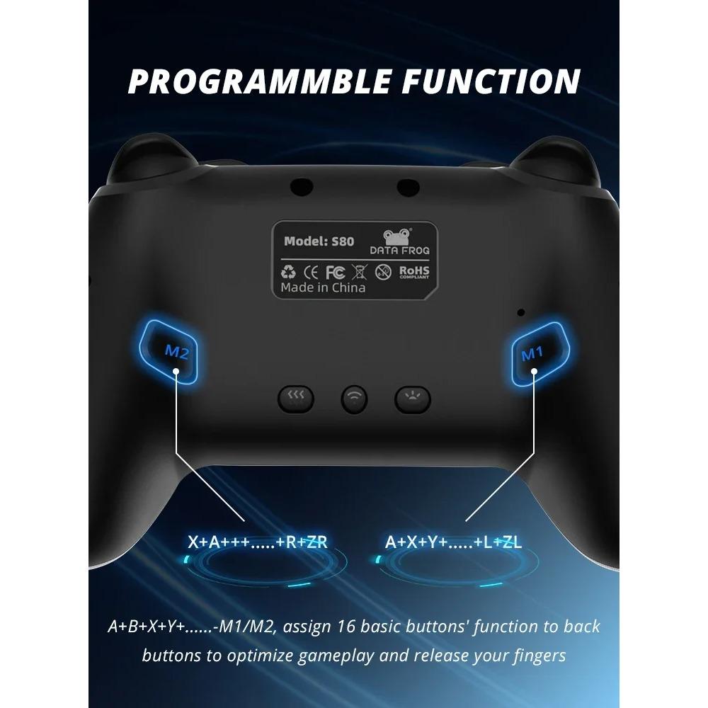 Беспроводной контроллер для консоли Switch OLED/Lite Pro Геймпад с аккумулятором 1000 мАч Программируемая функция Turbo