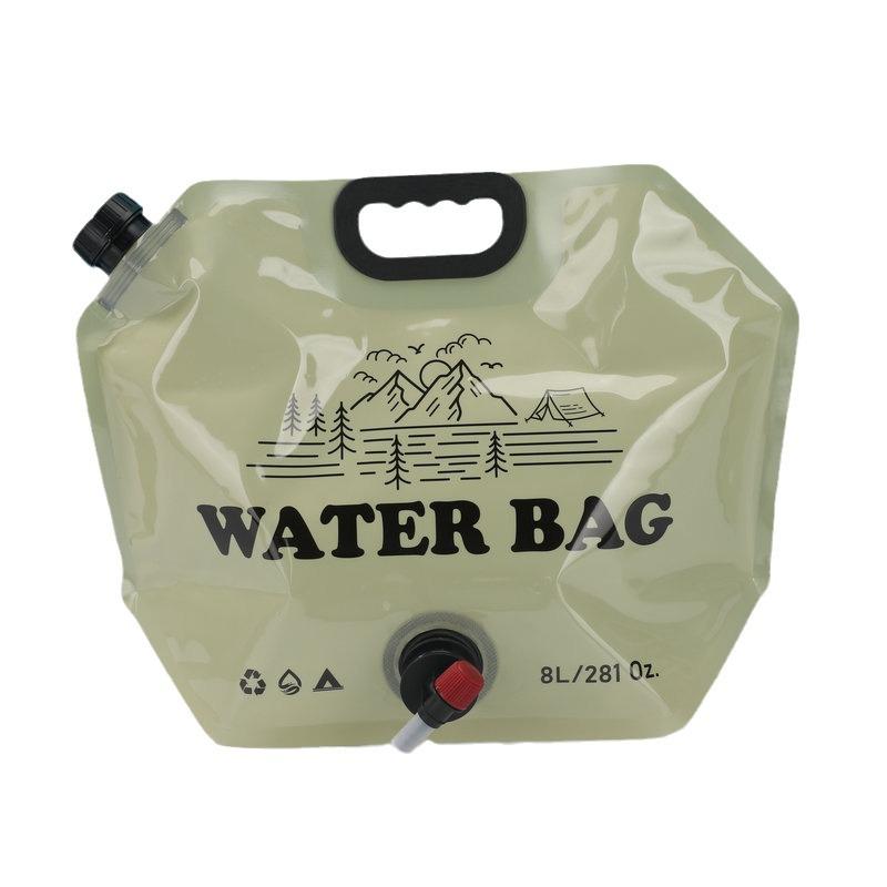 Large Capacity Folding Outdoor Water Storage Bag 5L/8L/10L with Faucet for Mountaineering & Picnic