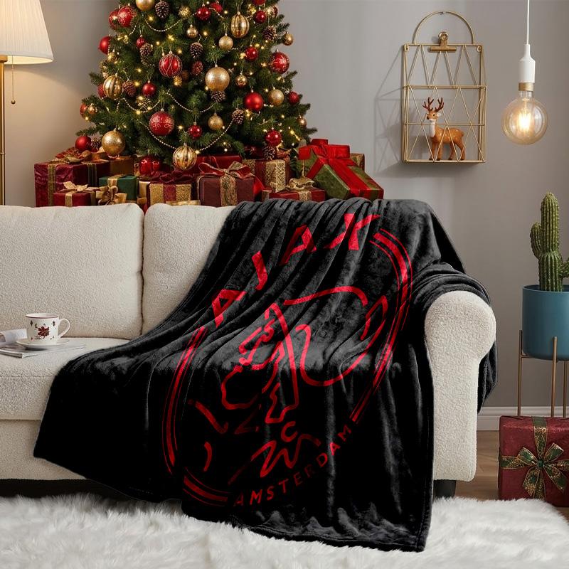 Bold Ajax Amsterdam Spirit Throws Blanket Flannel Blankets Plush for Couch Bed Gifts for Men Women Travel picnic blanket Christmas fan gifts