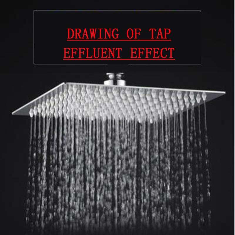 Stainless Steel Ultra-thin Top Spray Supercharged Shower Head