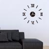 DIY 3D Mirror Surface Number Wall Hanging Clock Sticker Living Room Office Decor