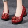 Fashion GKTINOO 2025 Spring New Ethnic Style Round Toe High Heels Shoes Flower Platform Retro Genuine Leather Pumps Women's Shoes