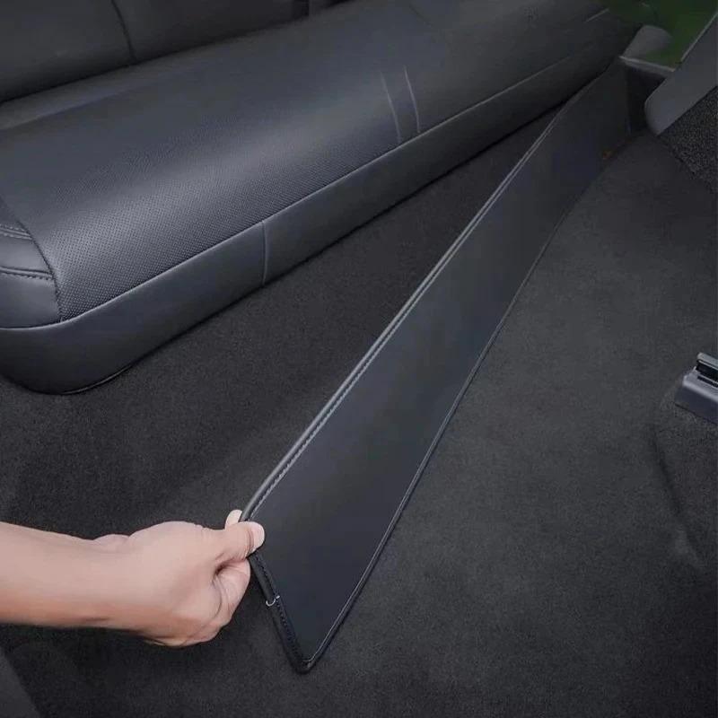 Rear Seat Lower Protective Mat for Tesla Model 3 Y Full Surround Cushion Protector Anti-Dirty Kick Pad Leather Car Accessories