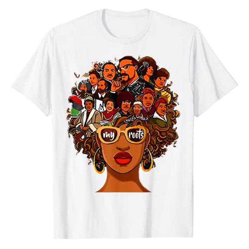 I Love My Roots Black Powerful History Month Pride DNA Gift TShirt Graphic Tee Tops Womens Fashion Outfit Short Sleeve Blouses