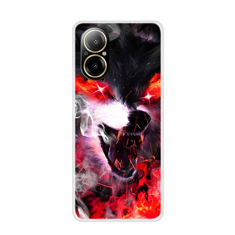 Мягкий чехол для Realme C67 с рисунком животных, роскошная силиконовая крышка для телефона Realme C 67, защитный прозрачный корпус, прозрачные чехлы