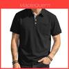 Мужская футболка-поло с коротким рукавом, смесовая хлопковая, в стиле business casual, летняя одежда для мужчин