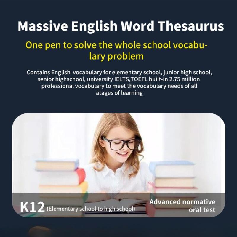 A26S Scan Translation Pen Exam Reader Voice Language Translator Device with Touchscreen WiFi/Offline Function for Students Learners Globally Universal