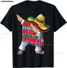 Попонка мексиканская даб Cinco de Mayo для мальчиков и девочек, унисекс, с коротким рукавом, сомбреро, футболка с дабом
