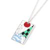 Demon Slayer Kimetsu No Yaiba Tomioka Giyuu Necklace With Pendant And Metal Chain For Cosplay Or Gift