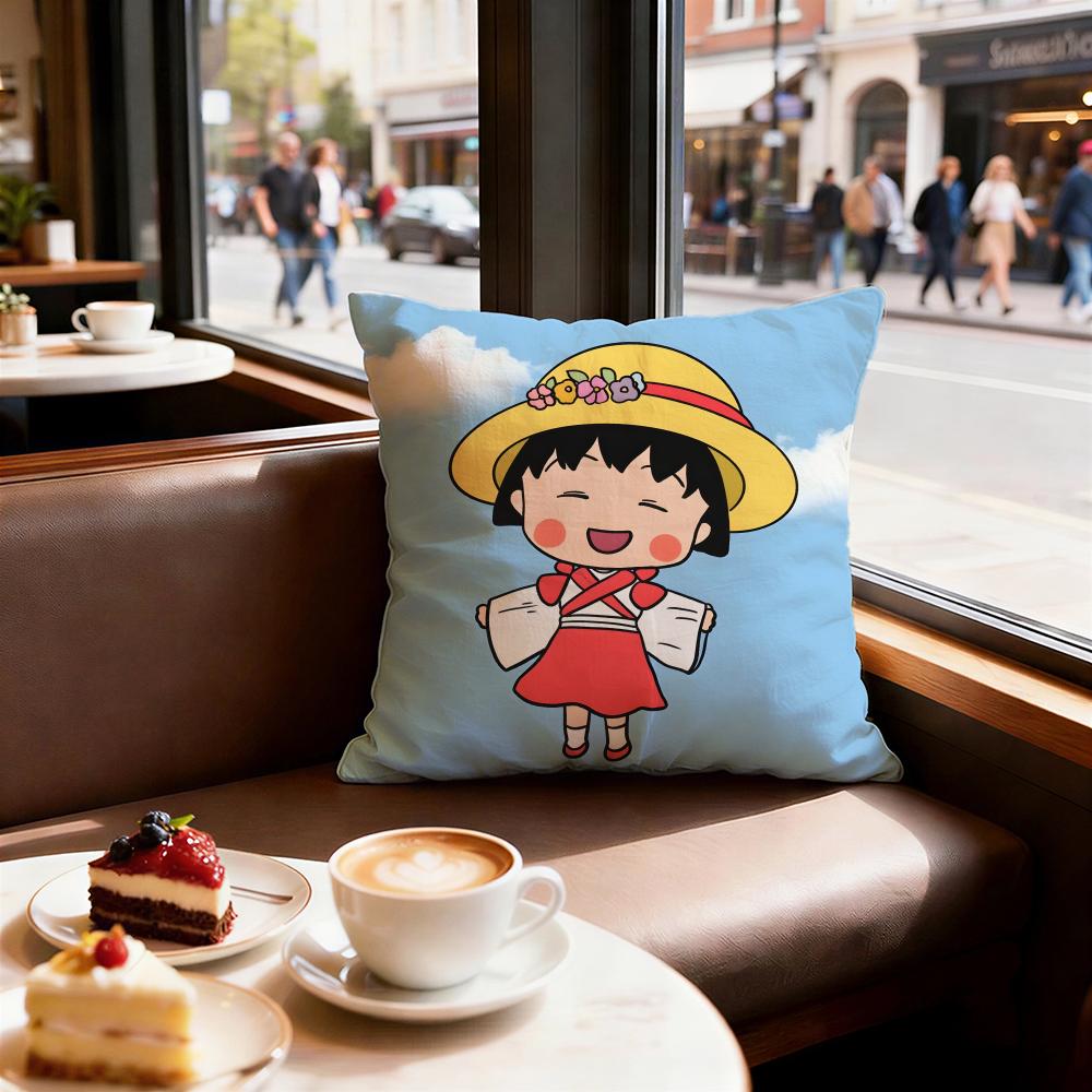 Cartoon Chibi Maruko Chan Cushion Cover Decorative Cushions Covers Cover Sofa x Pillow Piece x x Pillowcase