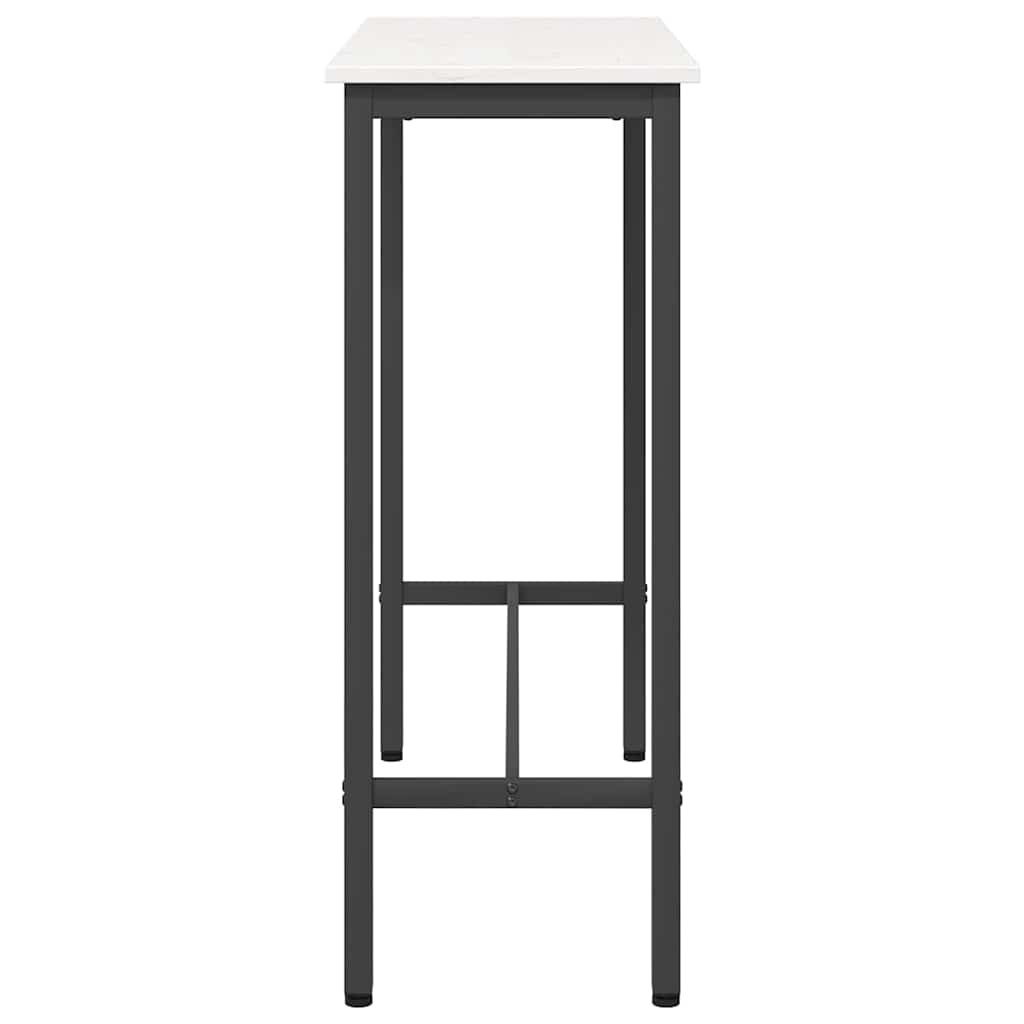 White Table 100 x 40 x 101 cm Engineered Wood and Steel