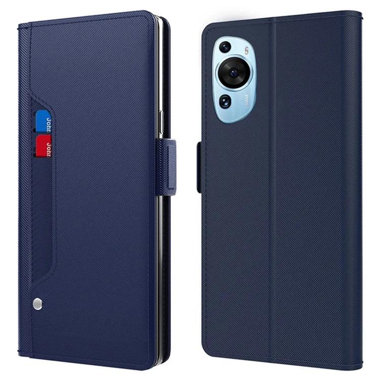 Для Huawei P60 Art Зеркало для макияжа Кожаный чехол для мобильного телефона Держатель для карт Чехол-подставка для мобильного телефона