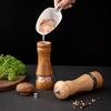 6 Inch Ceramic Core Ergonomic Grip Adjustable Pepper Grinder Manual Rubber Wood Salt Pepper Mill