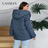 GASMAN 2024 модный пуховик женский больших размеров короткий повседневный с капюшоном большой карман парки женские разноцветные пальто верхняя одежда D88595