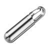 Portable Elderly Carry-on First Aid Pill Box Stainless Steel Mini Drug Storage Container Keychain for Outdoor Camping Travel