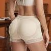 S-3XL Plus Size Women's Padded Butt Lifter Shaper Boxer Briefs Seamless Push Up Fine Mesh Upturned Buttock Panties