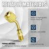 Brass 45° 3Pcs Refrigerant Charging Adapter Fit for R-32/R-454B A2L Tank | 1/4" Left Hand Female to 1/4" Right Hand Male