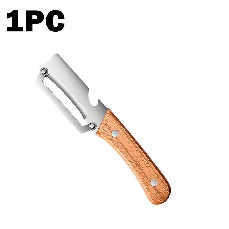 1/2/4PCS Stainless Steel Peeler with Wooden Handle for Fruit Vegetable Peeling Smooth Operation Ergonomic Kitchen Tool