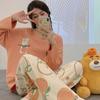 New Women's Pajama of Casual Cartoon Spring and Autumn Ladies Pajamas Suit Cotton Long-sleeved Student Homewear Suit