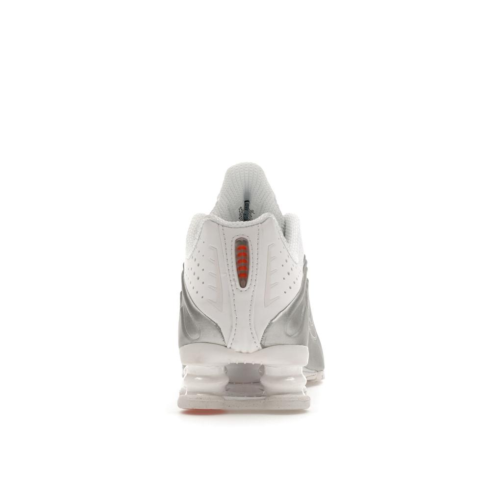 Nike Shox R4 White Metallic женские кроссовки Metallic-Silver Max-Orange AR3565-101