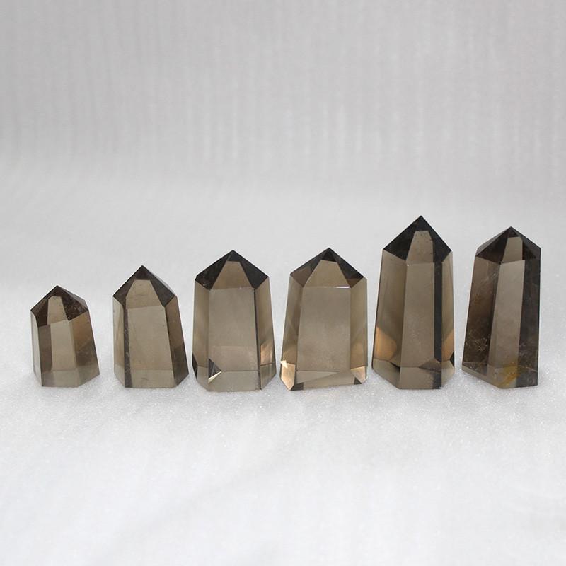 Натуральный дымчатый цитрин кварц обелиск кристалл палочка точка уникальный исцеляющий домашний декор подарок с элегантным дизайном