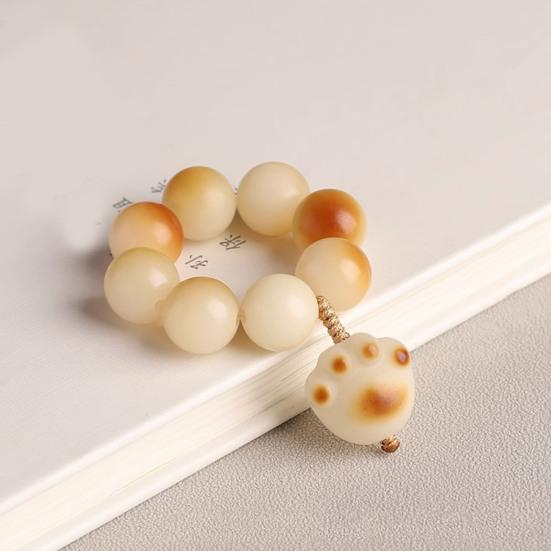 Ручная нить Белый корень Бодхи Ручное скручивание Обжарка на древесном угле Нить с кошачьим когтем Обертывание кончика пальца Мягкая ручка из бусины Будды Игривый кусок