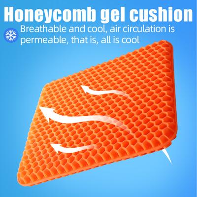 Гелевая подушка для комфортного сидения, дышащая конструкция чехла для облегчения боли и давления в спине, для сидений дома, в офисе и в автомобиле