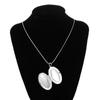 Charm women’s sanke Chain Round Box Pendant Photo Locket Necklace Silver Plated