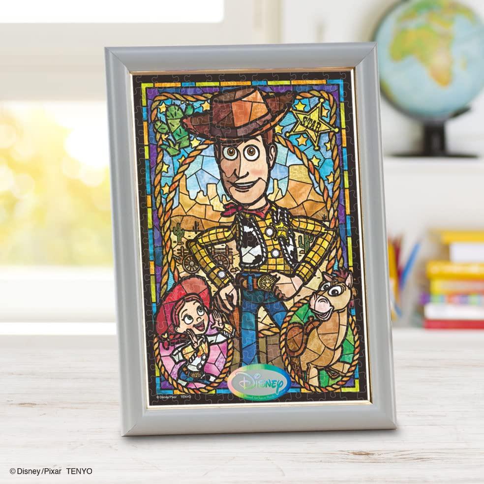 Tenyo [Made In Japan] 266-Piece Gyutto Series Jigsaw Puzzle Toy Story Woody Stained Art (18.2x25.7cm) DSG-266-976 with Service Card