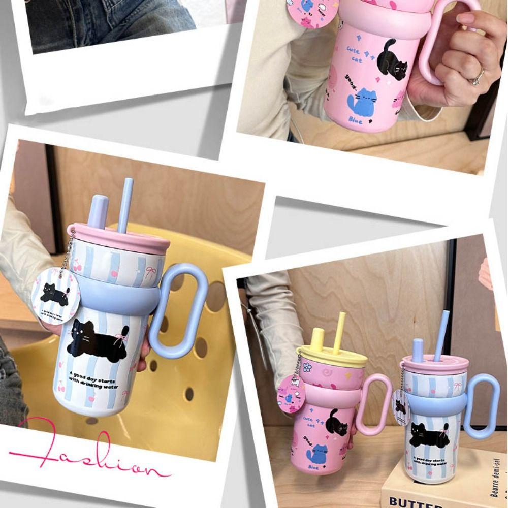 316 Stainless Steel Insulated Cup With Handle Thermal Bottle Winter Tumbler Office Workers