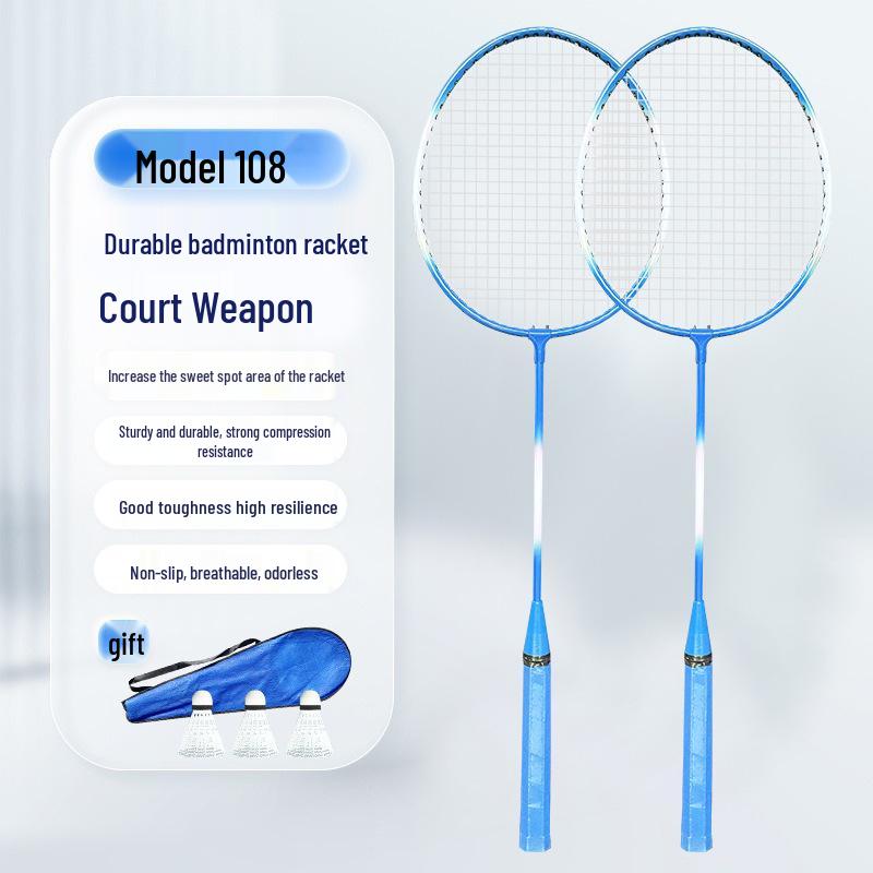 Durable Badminton Racket Set with Balls for Beginner Parent-Child Entertainment and Practice