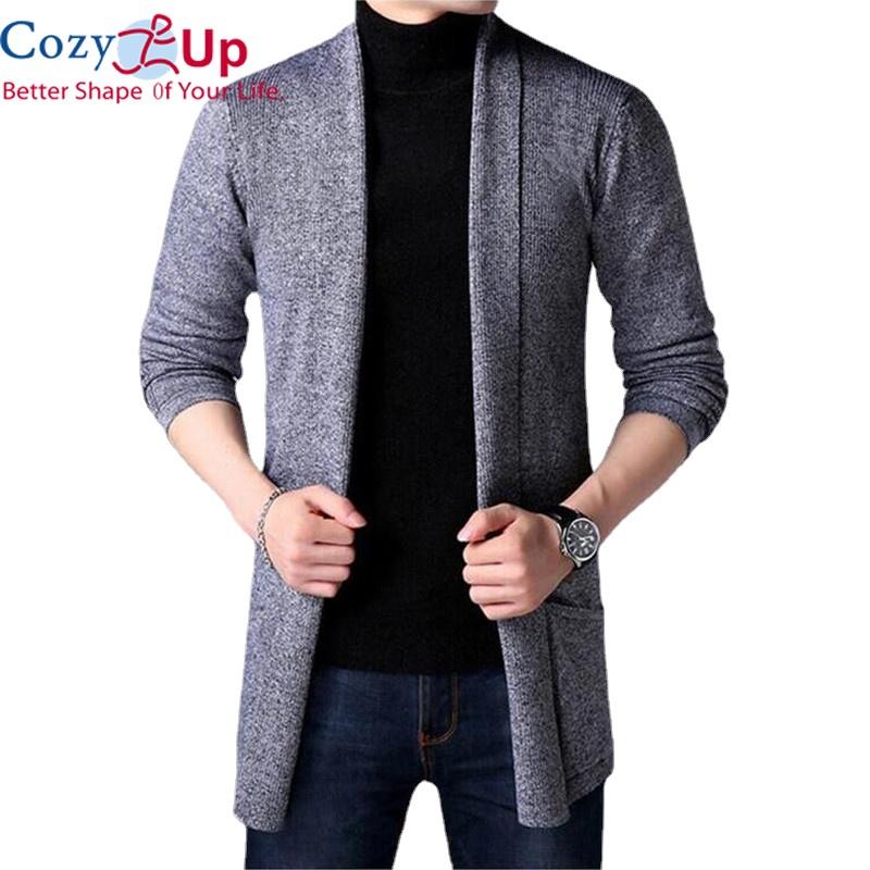 Cozy Up Sweater Coats Men New Fashion  Autumn Men's Slim Long Solid Color Knitted Jacket Fashion Men's Casual Sweater Cardigan Coats