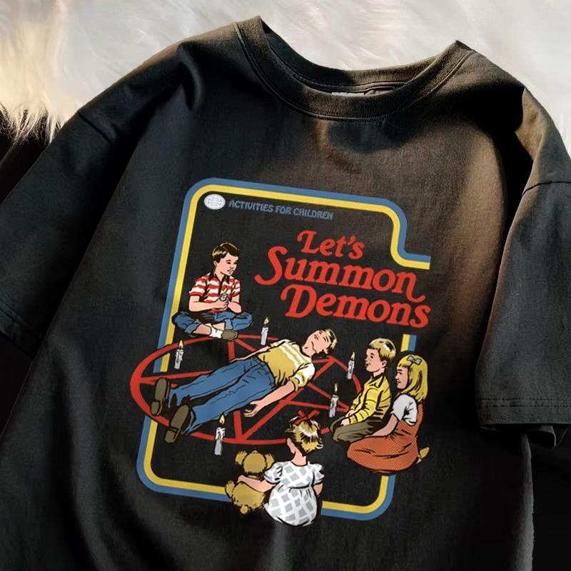 Lets Summon Demons Master Tshirt Unisex Fashion Casual Tee Clothes Tshirt Hip Hop Breathable Tshirt Cotton Male Clothes