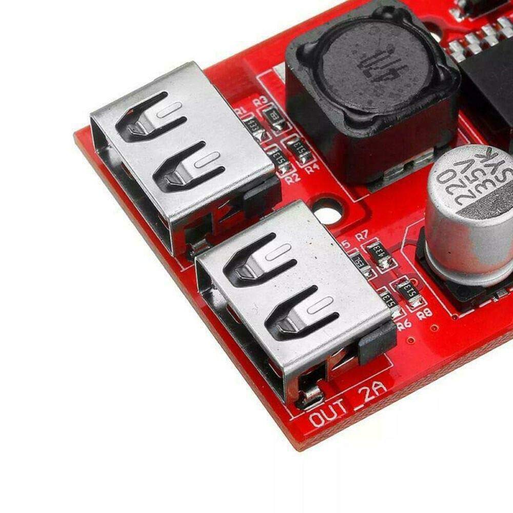 LM2596 LM2596S Двойной USB DC-DC 9V 12V 24V 36V до 5V 3A Понижающая плата понижающего преобразователя Автомобильное зарядное устройство Модуль солнечного источника питания