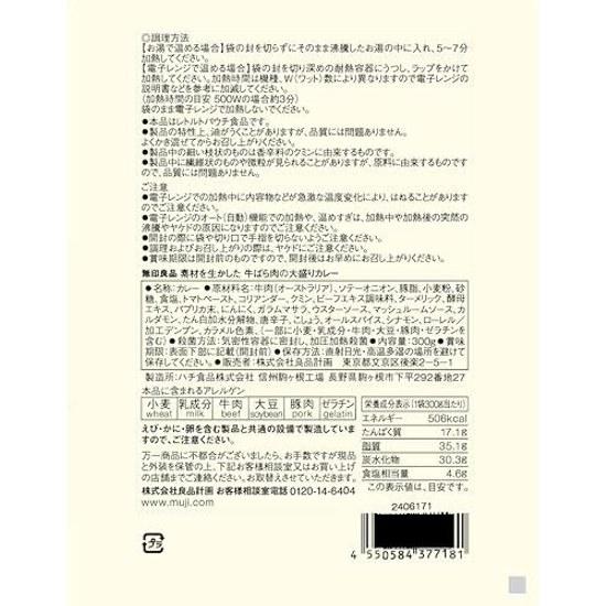Muji Beef Brisket Curry Ingredients Highlighted Large Serving 1 TCA31A4S
