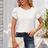Women's Blouse with Short Sleeve Round Neck Loose Casual T-shirt
