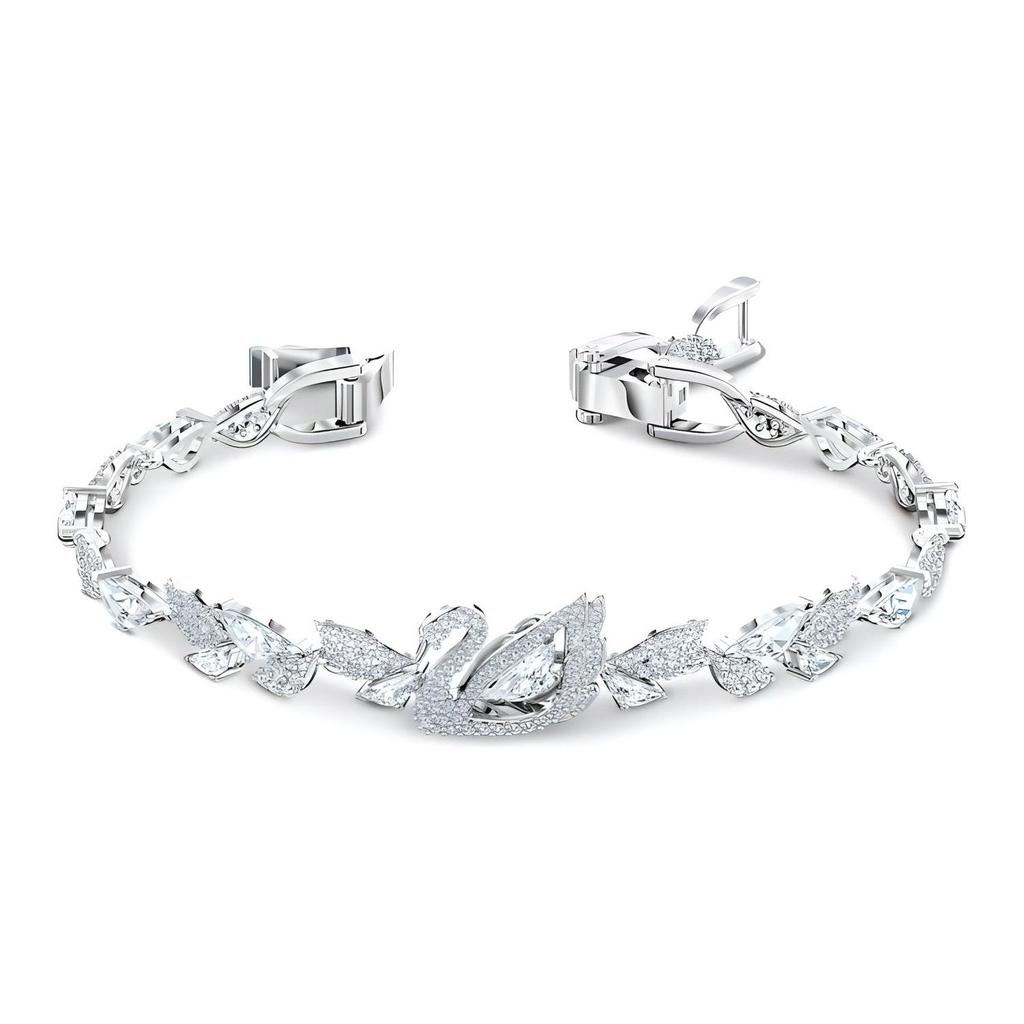 Swarovski Браслет с покрытием родием 'Лебедь в вечном поклоне' Женский браслет Белый 5536767