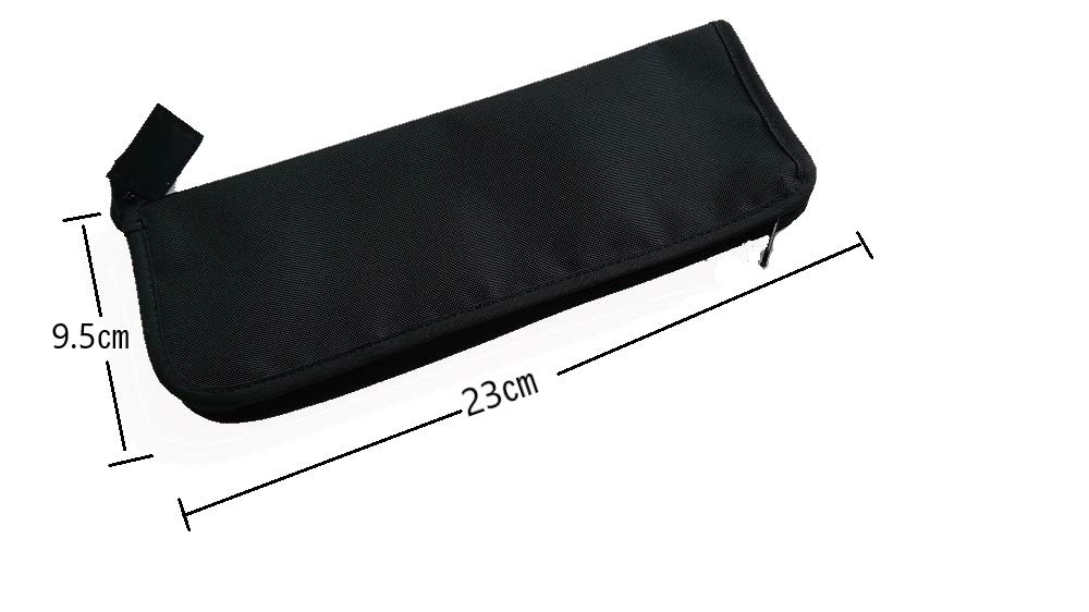 Сделанный в Японии чехол для кистей для макияжа с 10 черными карманами,