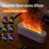 1 X 3-Speed Timer Aroma Diffuser, Simulated Flame LED Humidifier with Colored Ambient Lights, USB Powered, 150ml Water Tank